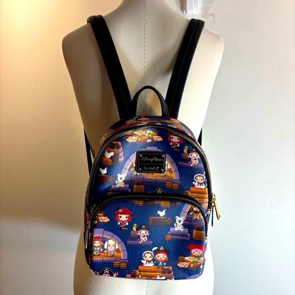 Loungefly Disney Mini Backpack With Pirates Of The Caribbean Cartoon Style Print